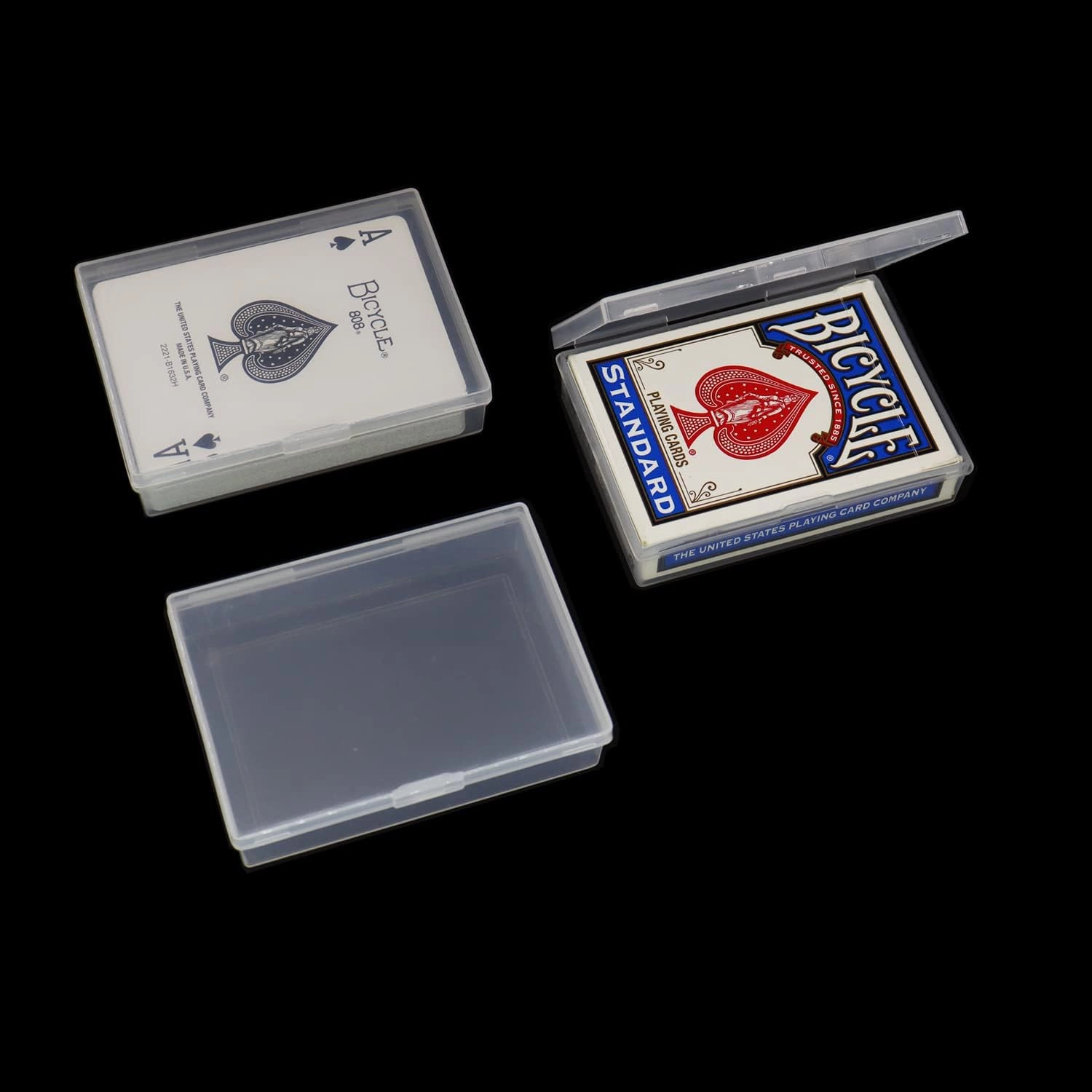 Playing Card Case 24PCS Card Deck Box Plastic Empty Gaming Card Holder Case, Internal Size is 3.6X2.6X0.8 Inch, Suitable for 3.5X2.5 Inch Poker Card(NO Cards)
