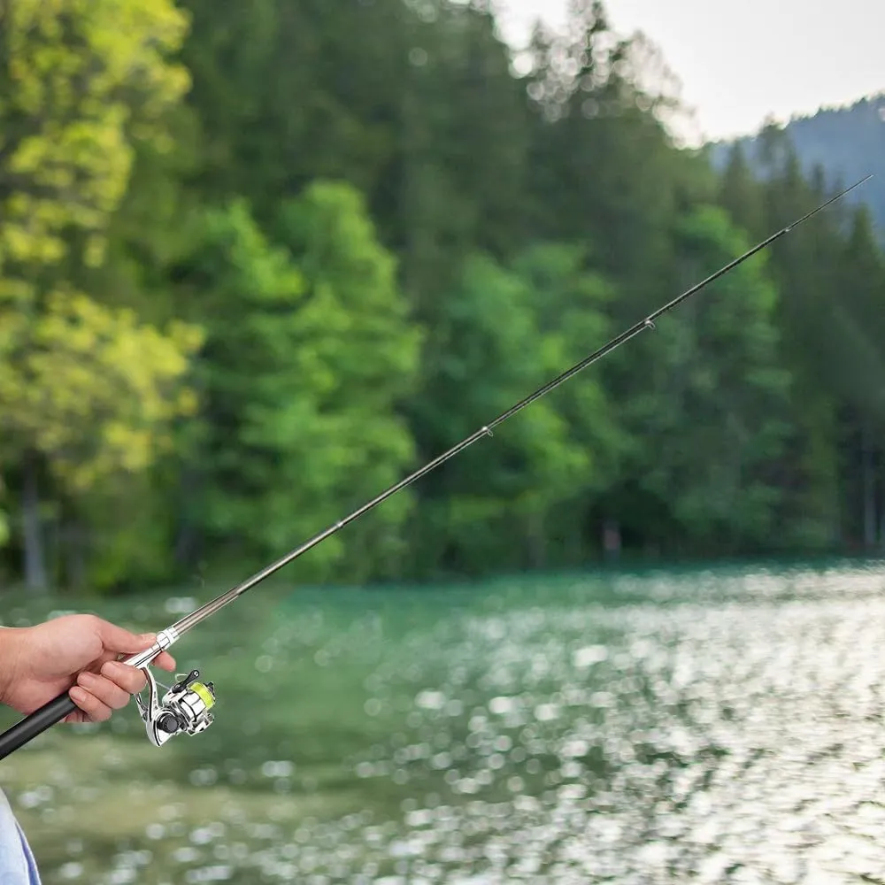 Pocket Fishing Rod, Telescopic Fish Rod Lightweight Pen Fishing Pole with Foldable Arm Reel for Saltwater Freshwater Fishing