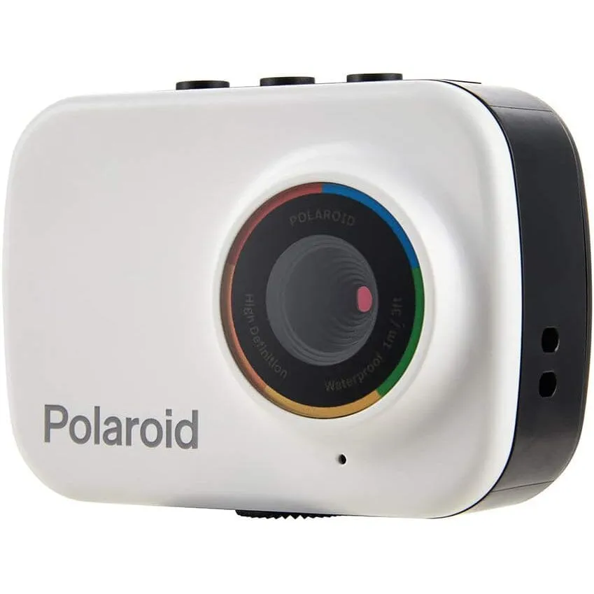 Polaroid Sport Action Camera 720p 12.1mp, Waterproof Camcorder Video Camera with Built in Rechargeable Battery and Mounting Accessories,  (Refurbished)