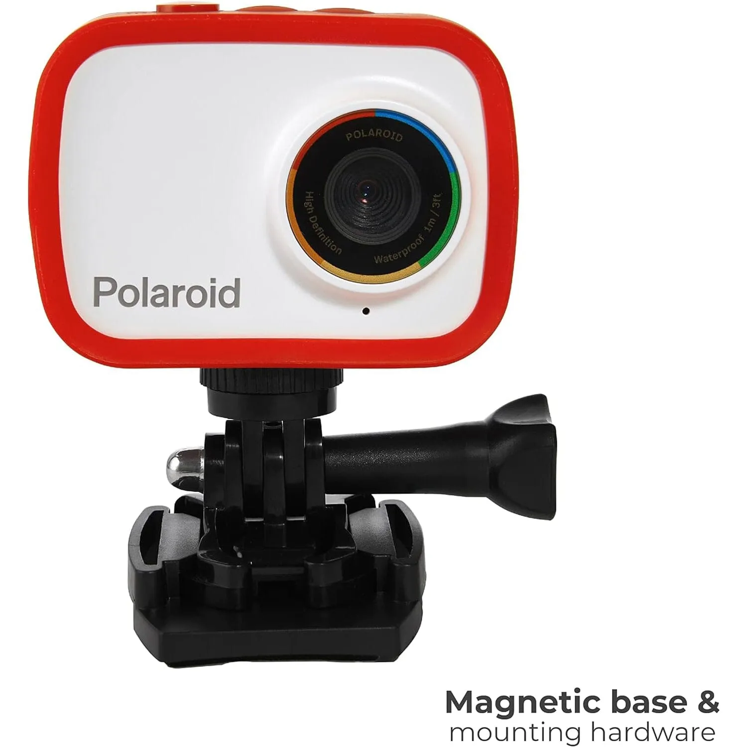 Polaroid Sport Action Camera 720p 12.1mp, Waterproof Camcorder Video Camera with Built in Rechargeable Battery and Mounting Accessories,  (Refurbished)
