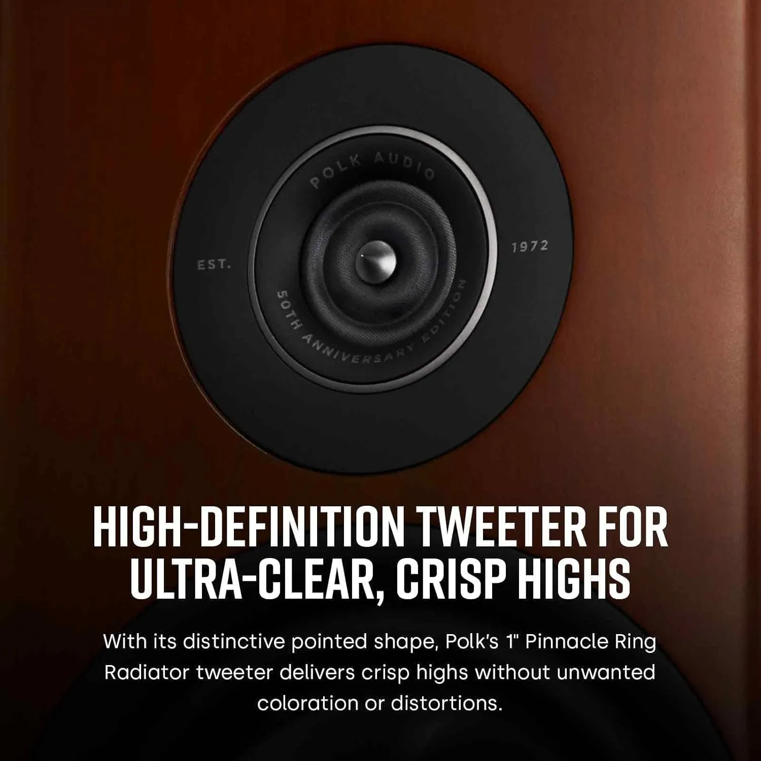 Polk Audio Reserve R200 Large Bookshelf Speaker for Dynamic, Detailed Home Theater Audio, 1" Pinnacle Ring Tweeter & 6.5" Turbine Cone Woofer, Dolby Atmos & IMAX Enhanced, Wall Mountable, Black