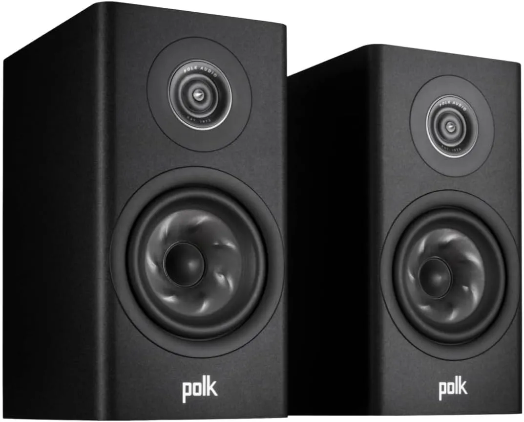 Polk Audio Reserve R200 Large Bookshelf Speaker for Dynamic, Detailed Home Theater Audio, 1" Pinnacle Ring Tweeter & 6.5" Turbine Cone Woofer, Dolby Atmos & IMAX Enhanced, Wall Mountable, Black