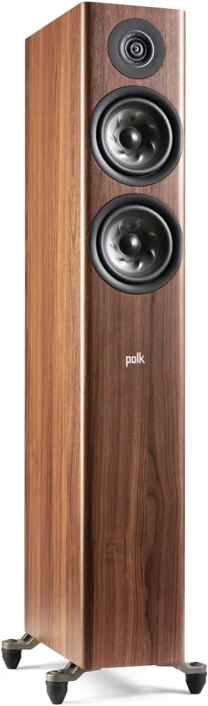 Polk Audio Reserve Series R500 Tower Speaker, 1" Pinnacle Ring Tweeter & Dual 5.25" Turbine Cone Woofers, Hi-Res Certified, Dolby Atmos & IMAX Enhanced for Dynamic Home Theater Audio, Walnut Brown