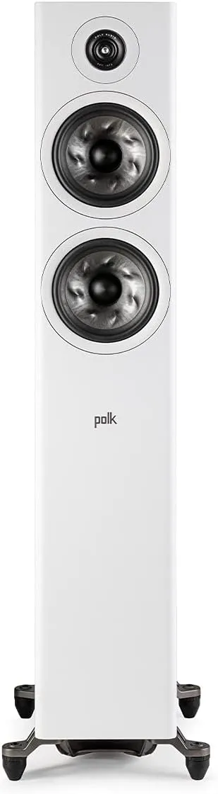 Polk Audio Reserve Series R600 Tower Speaker, 1" Pinnacle Ring Tweeter & Dual 6.5" Turbine Cone Woofers, Hi-Res Certified, Dolby Atmos & IMAX Enhanced for Dynamic Home Theater Audio, White