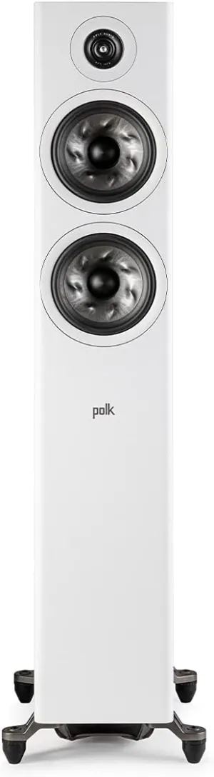 Polk Audio Reserve Series R600 Tower Speaker, 1" Pinnacle Ring Tweeter & Dual 6.5" Turbine Cone Woofers, Hi-Res Certified, Dolby Atmos & IMAX Enhanced for Dynamic Home Theater Audio, White