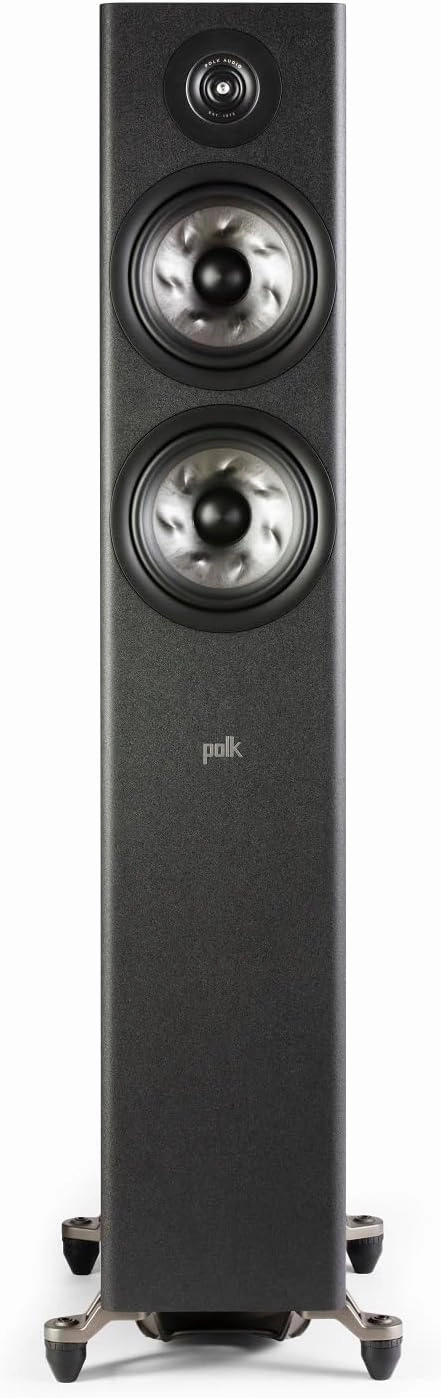 Polk Audio Reserve Series R600 Tower Speaker, 1" Pinnacle Ring Tweeter & Dual 6.5" Turbine Cone Woofers, Hi-Res Certified, Dolby Atmos & IMAX Enhanced for Dynamic Home Theater Audio, Black