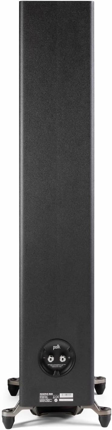 Polk Audio Reserve Series R600 Tower Speaker, 1" Pinnacle Ring Tweeter & Dual 6.5" Turbine Cone Woofers, Hi-Res Certified, Dolby Atmos & IMAX Enhanced for Dynamic Home Theater Audio, Black