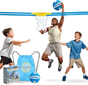Portable Basketball Hoop with Adjustable Height - Play Floating Outdoor Yard Game at Beach, Lawn, Backyard, Pool, Grass - New Sport for Boys, Girls, Family