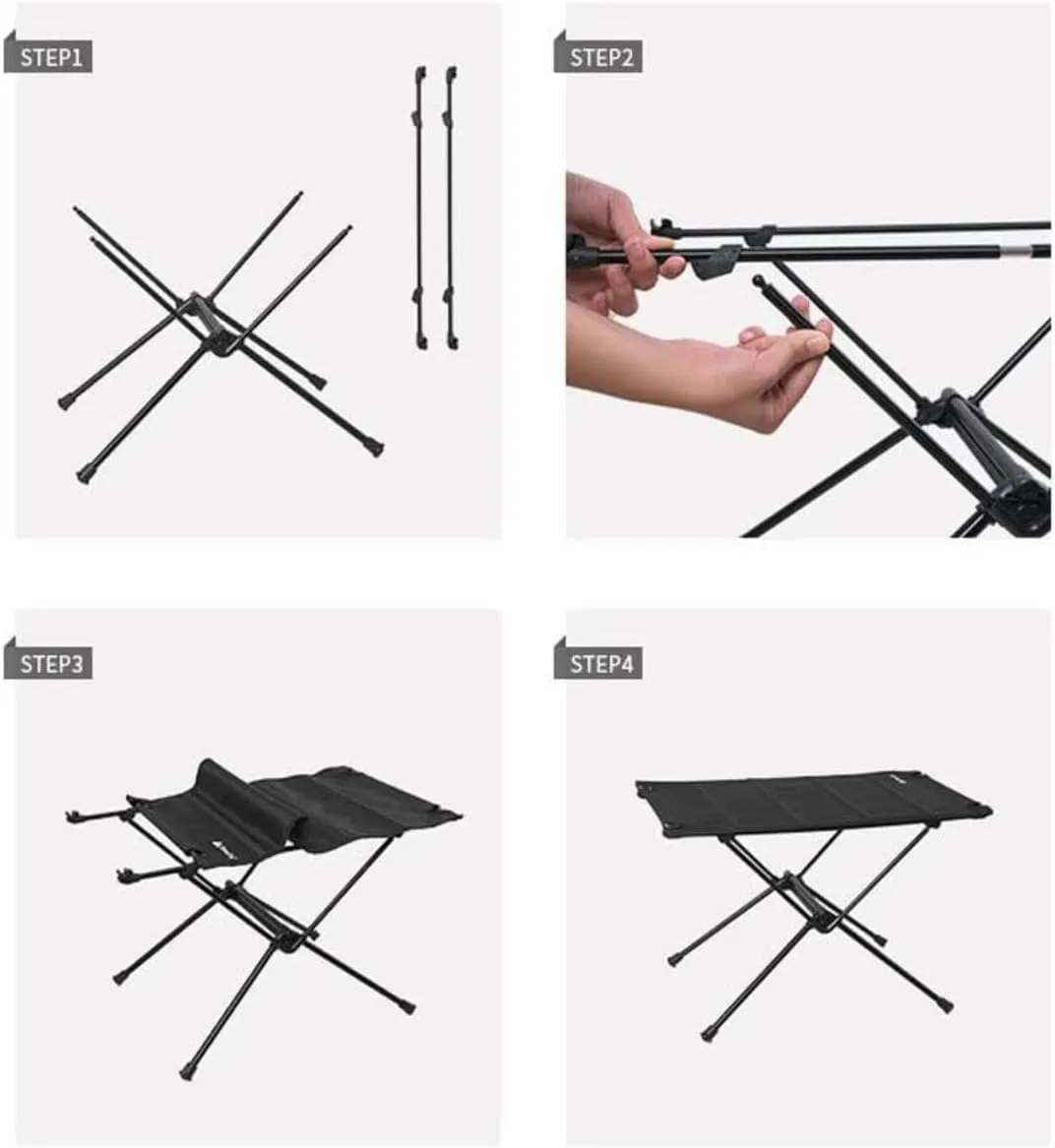Portable Beach Table Camping Folding Table Lightweight Folding Fabric Table Aluminum Parallel Bars Camping Picnic Table Folding Camping Table (Color : B, Size : 60 * 39 * 39cm)