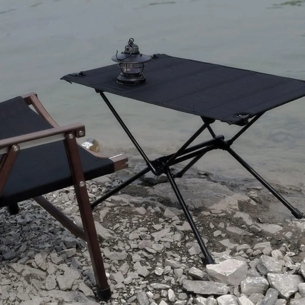 Portable Beach Table Camping Folding Table Lightweight Folding Fabric Table Aluminum Parallel Bars Camping Picnic Table Folding Camping Table (Color : C, Size : 60 * 39 * 39cm)