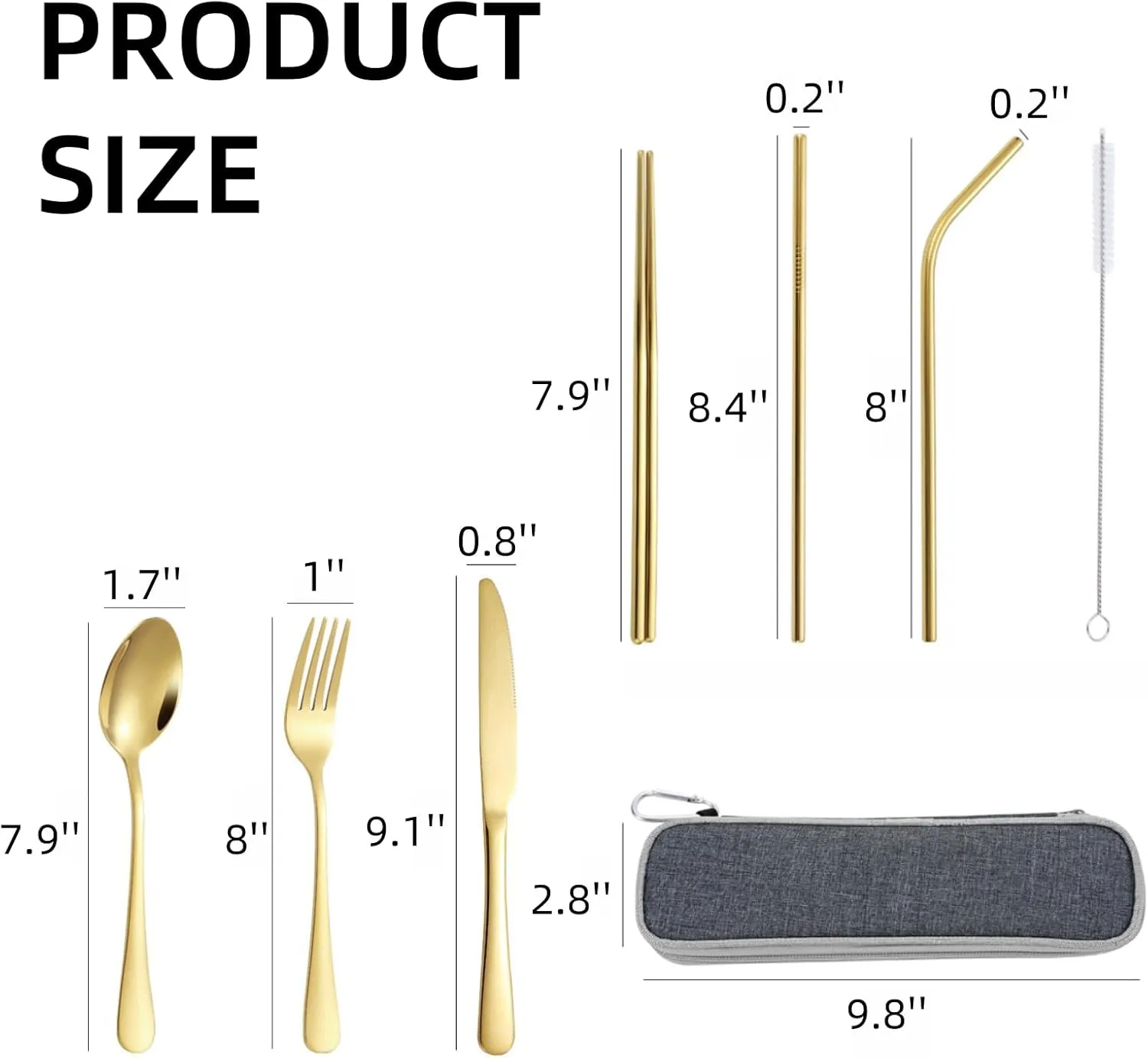 Portable Camping Kitchen Utensil Set, 8pcs Camping Accessories Cooking, Stainless Steel Camp Kitchen Accessories & Organizer, Camping Equipment, Camping Tools & Stuff