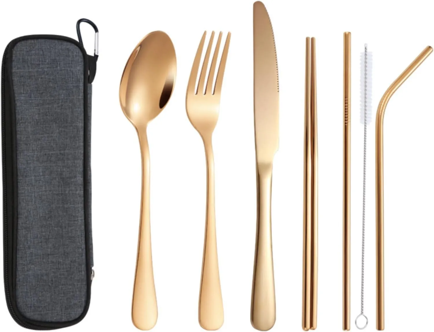 Portable Camping Kitchen Utensil Set, 8pcs Camping Accessories Cooking, Stainless Steel Camp Kitchen Accessories & Organizer, Camping Equipment, Camping Tools & Stuff