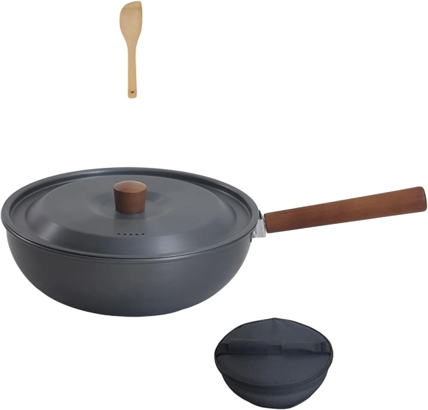 Portable Camping Picnics Pots Aluminum Alloys Frying Pan Portable Detachable Long Handle Pots for Camping Hiking Picnics