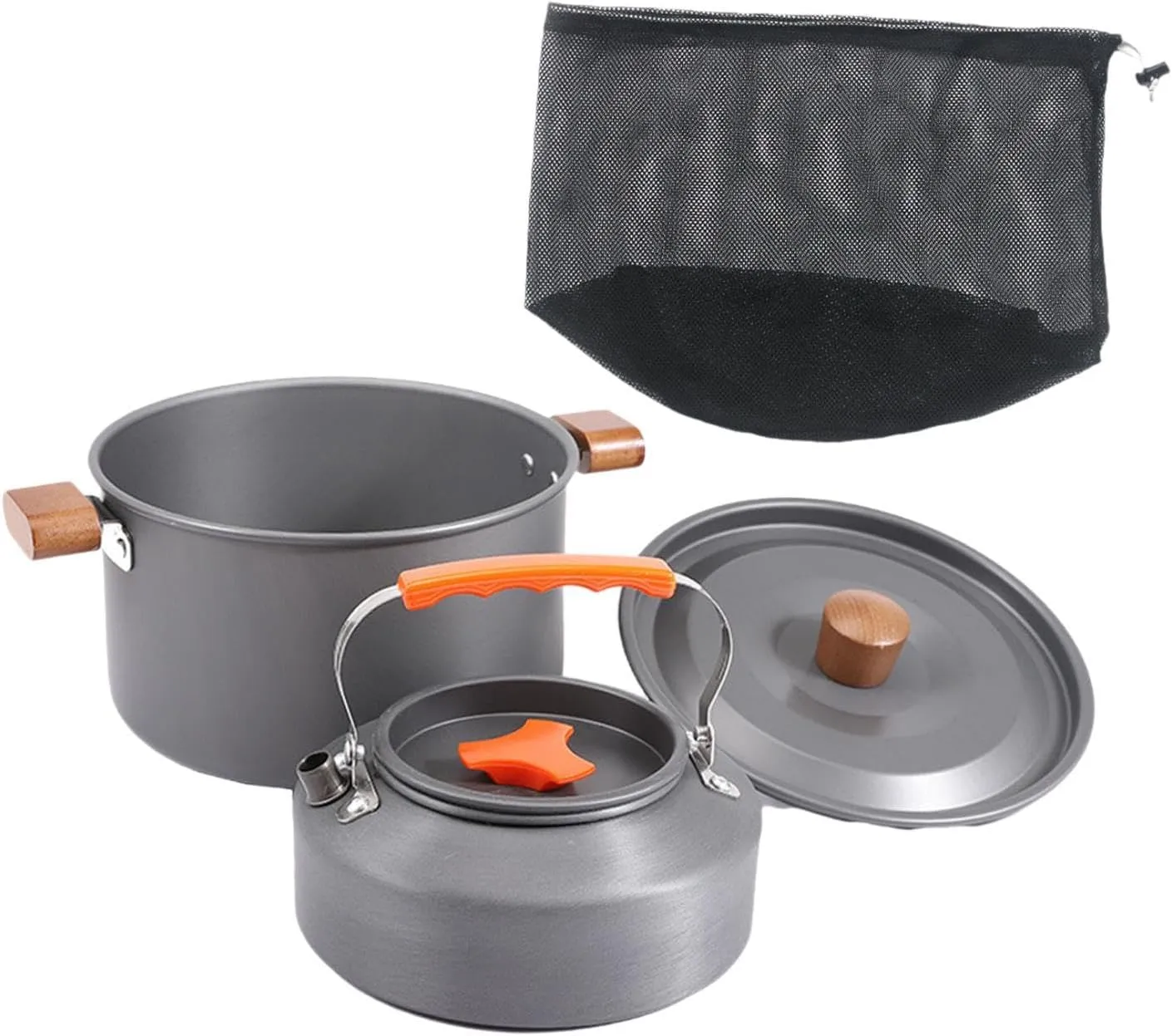 Portable Cooking Set for Camping with Lid and Stockpot for Outdoor Use