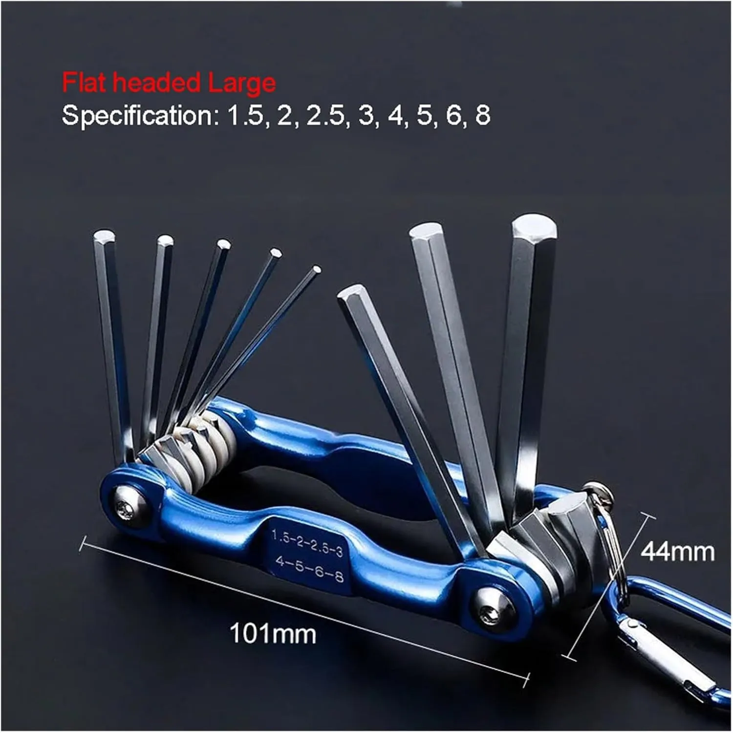 Portable Folding Hex Wrench Allen Set Metal Metric System Torx Hexagonal Spanner Screwdriver Hex Key Hand Tool(Big Hexagon Wrench)