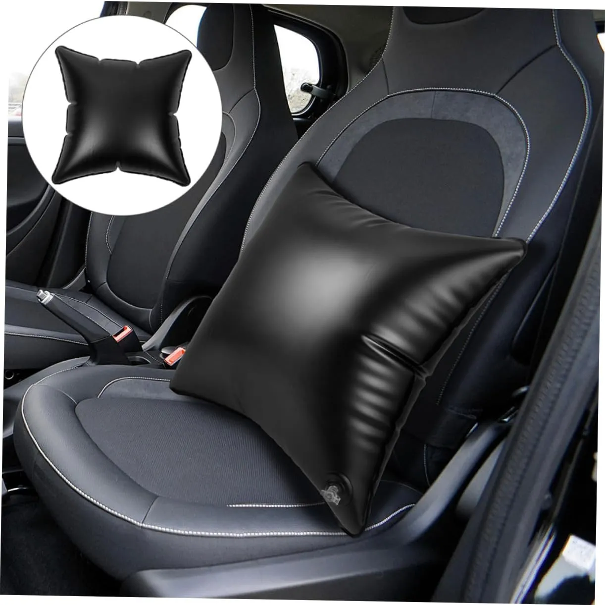 Portable Inflatable Pillow Cushion Decorative Pillow Insert Camping Car Seat Support Outdoor Travel