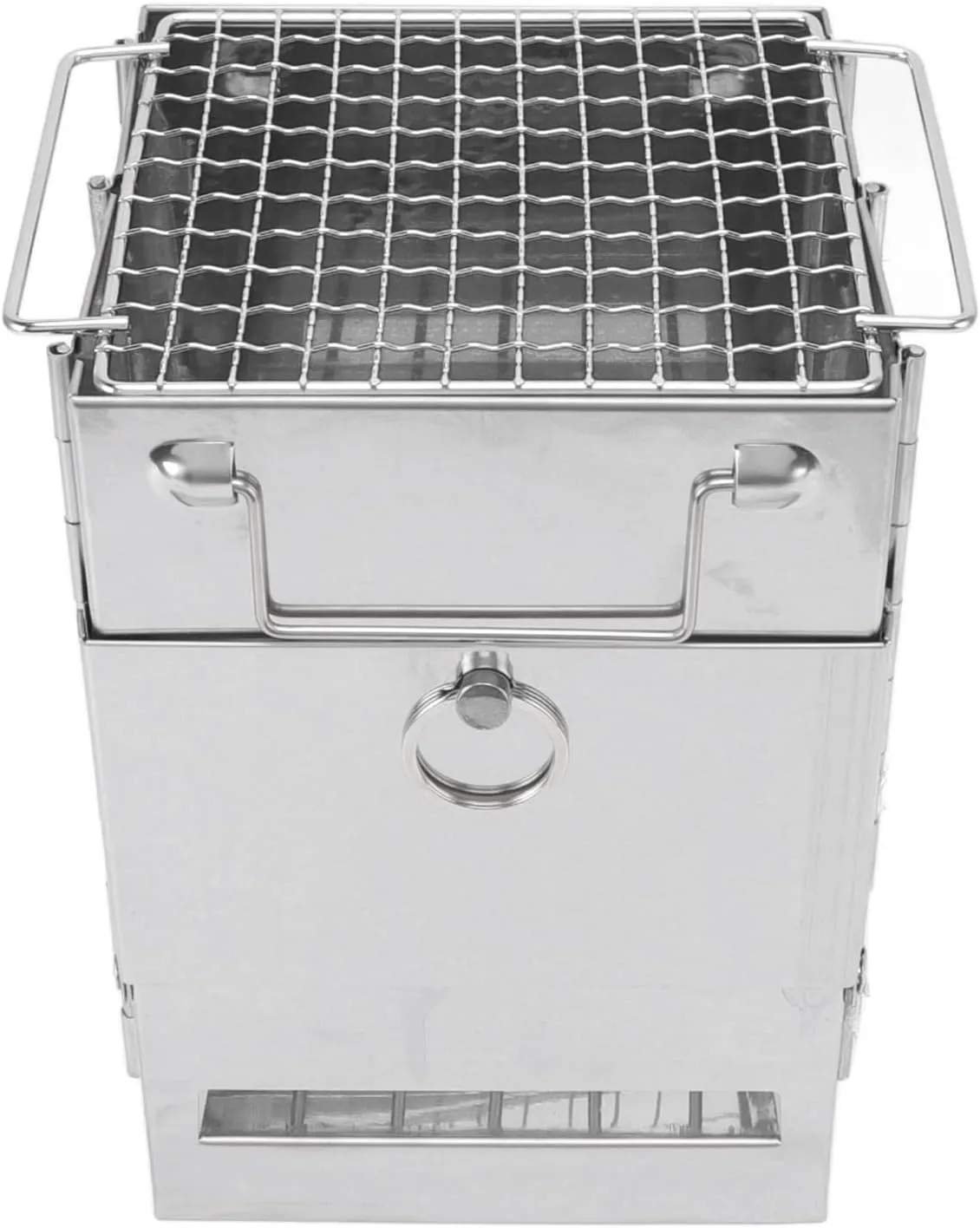 Portable Wood Burning Camp Stove, Outdoor Picnic Stove Mini Portable Camping Grill Wood Burning Stove Grill Mini BBQ Grill