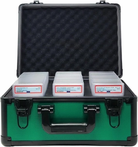 Precision Metal Slab Case – Holds 99 Graded Sports and Trading Cards – Durable Aluminum Storage Box for PSA, BGS, CGC Slabs – XL-99 Green