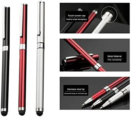 Pro Stylus Capacitive Pen Compatible with Kurio Utra 2 7-inch, Smart 2-in-1 Pro 10-inch Upgraded Custom High Precision Touch Full Size 6 Pack! (Black Silver RED)