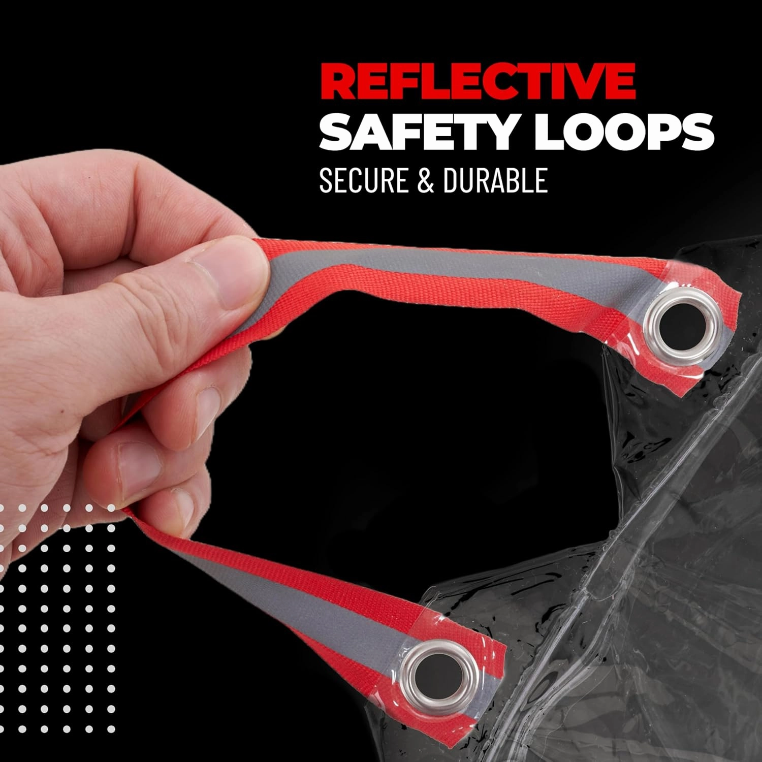 PRO BIKE TOOL Bicycle Cover Transparent PVC 0.15mm Thick, Reflective Safety Loops, Chain Hole Rings, Adjustable Buckle Strap, XL Size