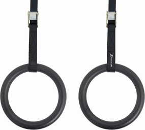 ProsourceFit Fitness Gymnastics Rings with Straps for Total Body Conditioning at Home