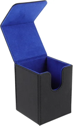 PU Leather Card Storage Case for Trading Cards Compact Desktop Organizer Box and Stylish Design for Home Use and Outdoor Gaming Activities