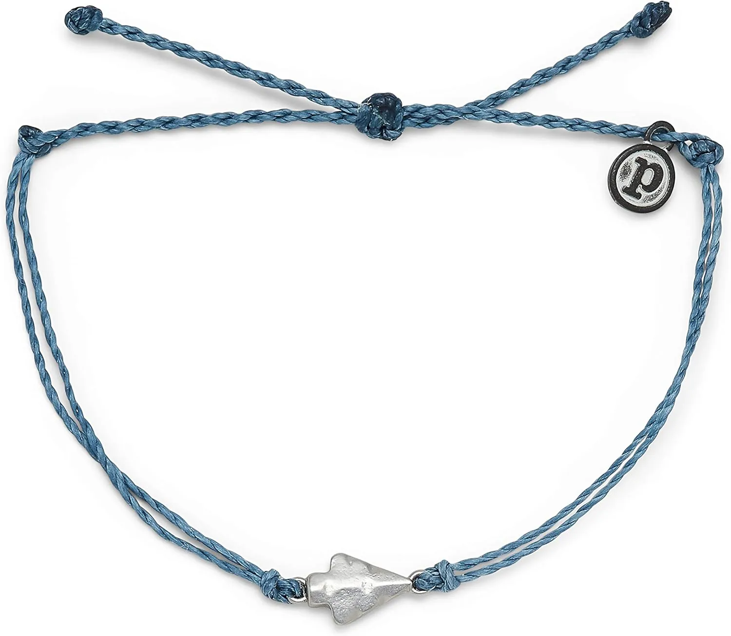 Pura Vida Silver or Gold Antique Arrowhead Bracelet - 100% Waterproof, Adjustable Band - Brand Charm