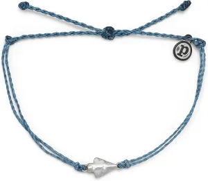 Pura Vida Silver or Gold Antique Arrowhead Bracelet - 100% Waterproof, Adjustable Band - Brand Charm