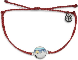 Pura Vida Silver Reversible Twin Peaks Bracelet - 100% Waterproof, Adjustable Band
