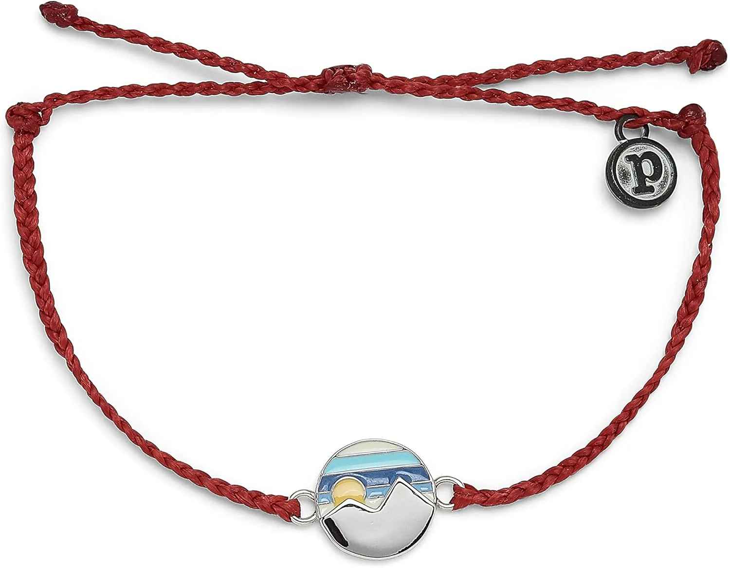 Pura Vida Silver Reversible Twin Peaks Bracelet - 100% Waterproof, Adjustable Band