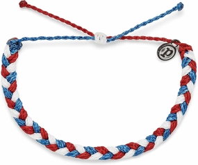 Pura Vida Braided Bracelet - 100% Waterproof, Adjustable Band - Brand Charm