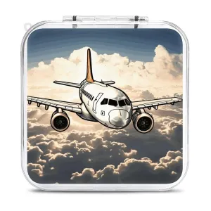 QMNBTES Airplane Flying Switch Game Case Switch Game Holder Cartridge Case Storage 12 Games & 2 Micro Sd Card Slots, Travel Carry Cases, Portable Games Card Storage, Hard Shell, Buckle Closure