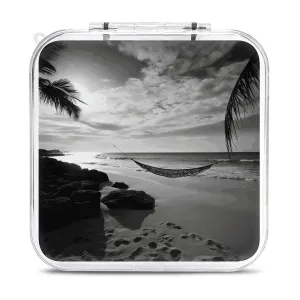 QMNBTES Beach Switch Game Case Switch Game Holder Cartridge Case Storage 12 Games & 2 Micro Sd Card Slots, Travel Carry Cases, Portable Games Card Storage, Hard Shell, Buckle Closure