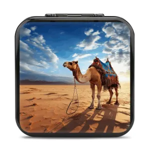 QMNBTES Camel Sky Switch Game Case Switch Game Holder Cartridge Case Storage 24 Games & 2 Micro Sd Card Slots, Travel Carry Cases, Portable Games Card Storage, Hard Shell, Buckle Closure