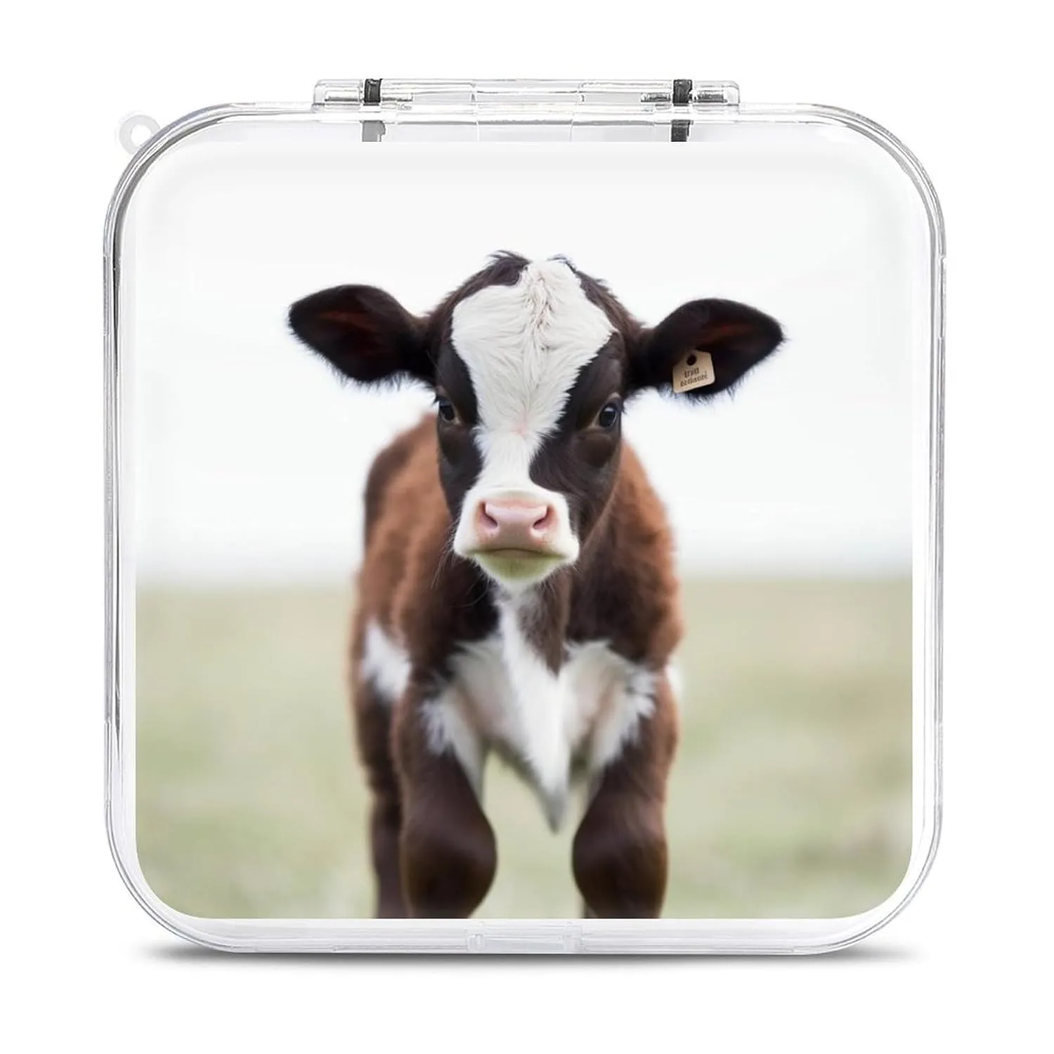 QMNBTES Cow Switch Game Case Switch Game Holder Cartridge Case Storage 12 Games & 2 Micro Sd Card Slots, Travel Carry Cases, Portable Games Card Storage, Hard Shell, Buckle Closure