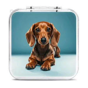 QMNBTES Cute Dachshound Dogs Switch Game Case Switch Game Holder Cartridge Case Storage 12 Games & 2 Micro Sd Card Slots, Travel Carry Cases, Portable Games Card Storage, Hard Shell, Buckle Closure