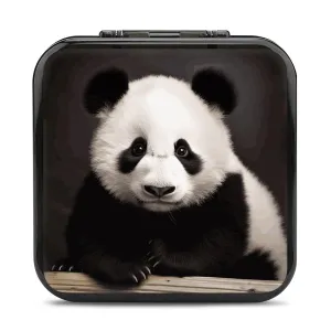 QMNBTES Cute Panda Switch Game Case Switch Game Holder Cartridge Case Storage 24 Games & 2 Micro Sd Card Slots, Travel Carry Cases, Portable Games Card Storage, Hard Shell, Buckle Closure