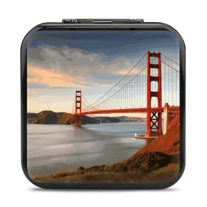 QMNBTES Golden Gate Bridge Switch Game Case Switch Game Holder Cartridge Case Storage 24 Games & 2 Micro Sd Card Slots, Travel Carry Cases, Portable Games Card Storage, Hard Shell, Buckle Closure
