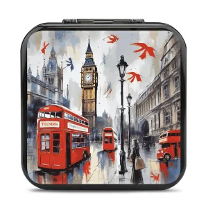 QMNBTES London Switch Game Case Switch Game Holder Cartridge Case Storage 24 Games & 2 Micro Sd Card Slots, Travel Carry Cases, Portable Games Card Storage, Hard Shell, Buckle Closure