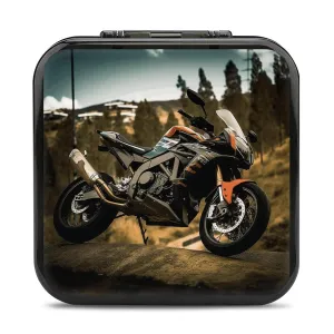 QMNBTES Sport Motorcycle Switch Game Case Switch Game Holder Cartridge Case Storage 24 Games & 2 Micro Sd Card Slots, Travel Carry Cases, Portable Games Card Storage, Hard Shell, Buckle Closure