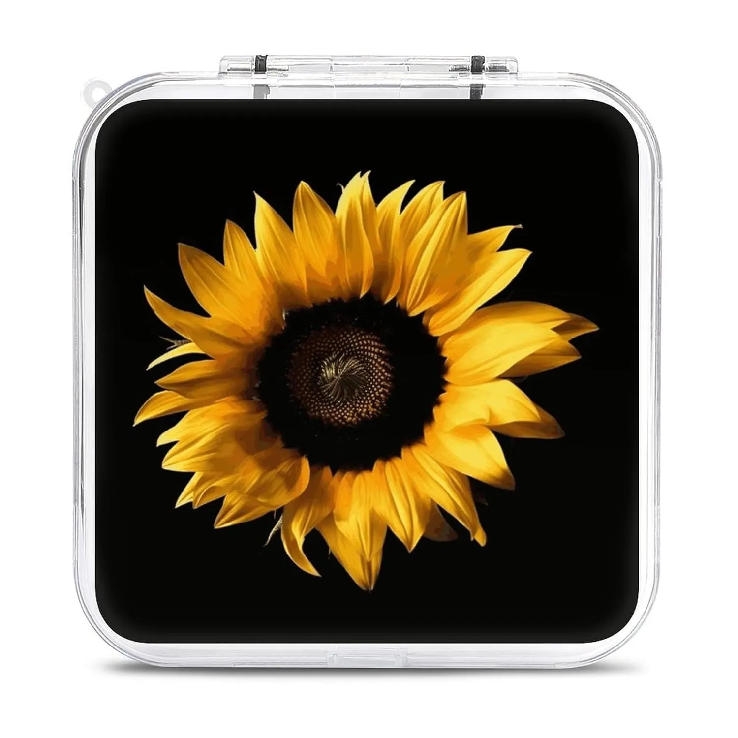 QMNBTES Sunflower Switch Game Case Switch Game Holder Cartridge Case Storage 12 Games & 2 Micro Sd Card Slots, Travel Carry Cases, Portable Games Card Storage, Hard Shell, Buckle Closure