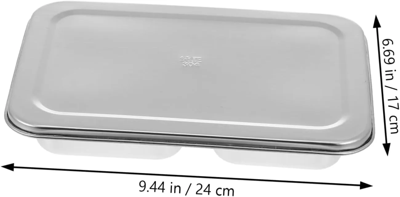 Quality Stainless Steel Food Plate 4-section Divided White Serving Tray and Easy to Clean