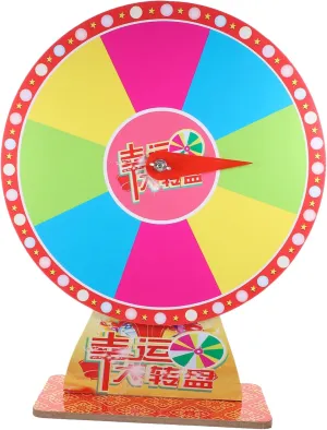 Raffle Game Turntable Dry Erase Prize Wheel Set Party Game Wheel Wall Props