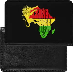 Rasta Lion Map Slim Passport Card Holder Cover Case Protector Cute Travel Essentials Wallet Unisex