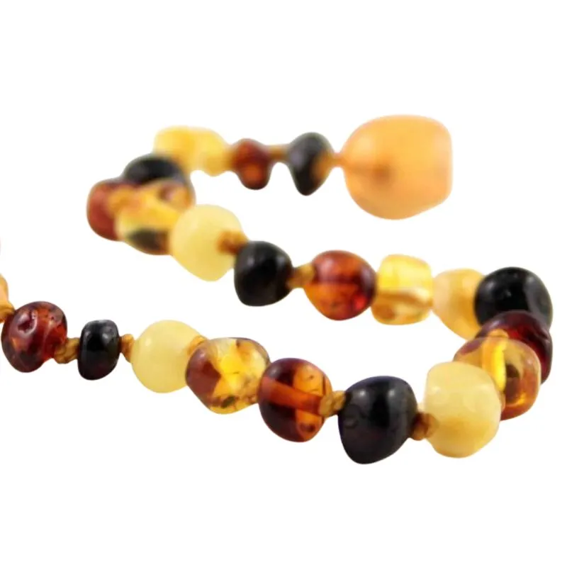 Raw Baltic Amber Teething Necklace - 13 Inch