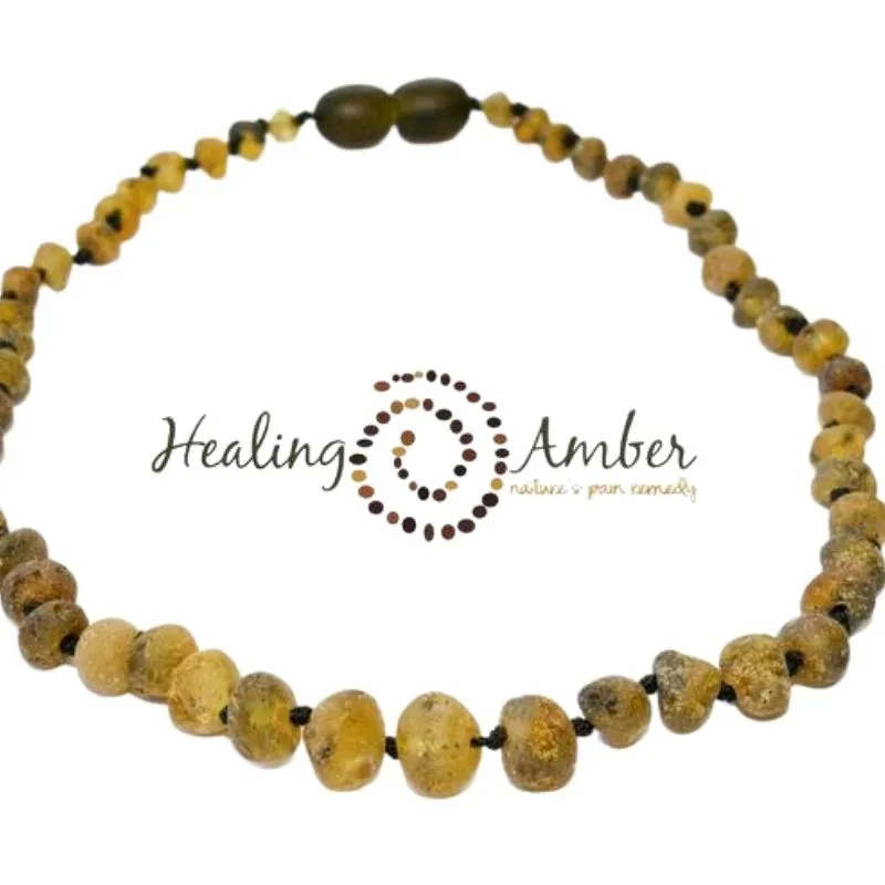 Raw Baltic Amber Teething Necklace - 13 Inch