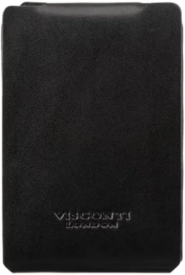 Raw Collection Hiroto Leather Micro Card/Cash Wallet (Black)