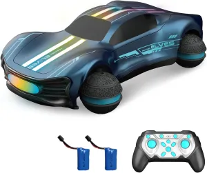 RC Drift Car, 2.4GHz Electric Stunt Car 361°Rotating Toy Car with All Terrain Tires, LED Lights, Christmas Birthday Gifts for Boys Girls