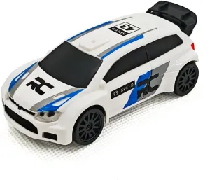 RC Electric Mini Racing Drift Car Model 1/43 Scale 2.4G Full-Proportional RC Car with LED Lights(RTR Version,White 1)