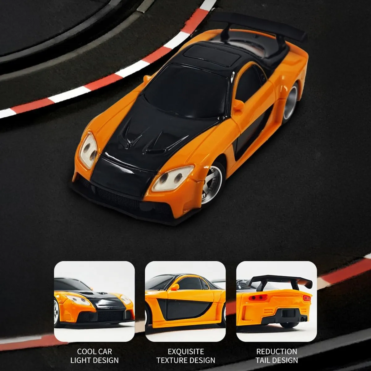 RC Electric Mini Racing Drift Car Model, 1:43 Scale 2.4G Full Scale Linkage Light Set Max Speed 15km/h Indoor/Outdoor Mini RC Car Hobbyist Gift
